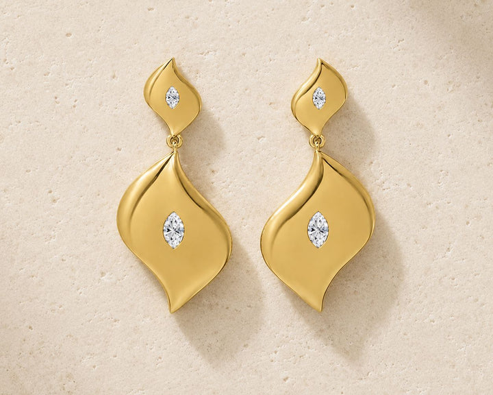 Harmony Diamond Sculpté Grande Drop Earrings earrings Harmony 