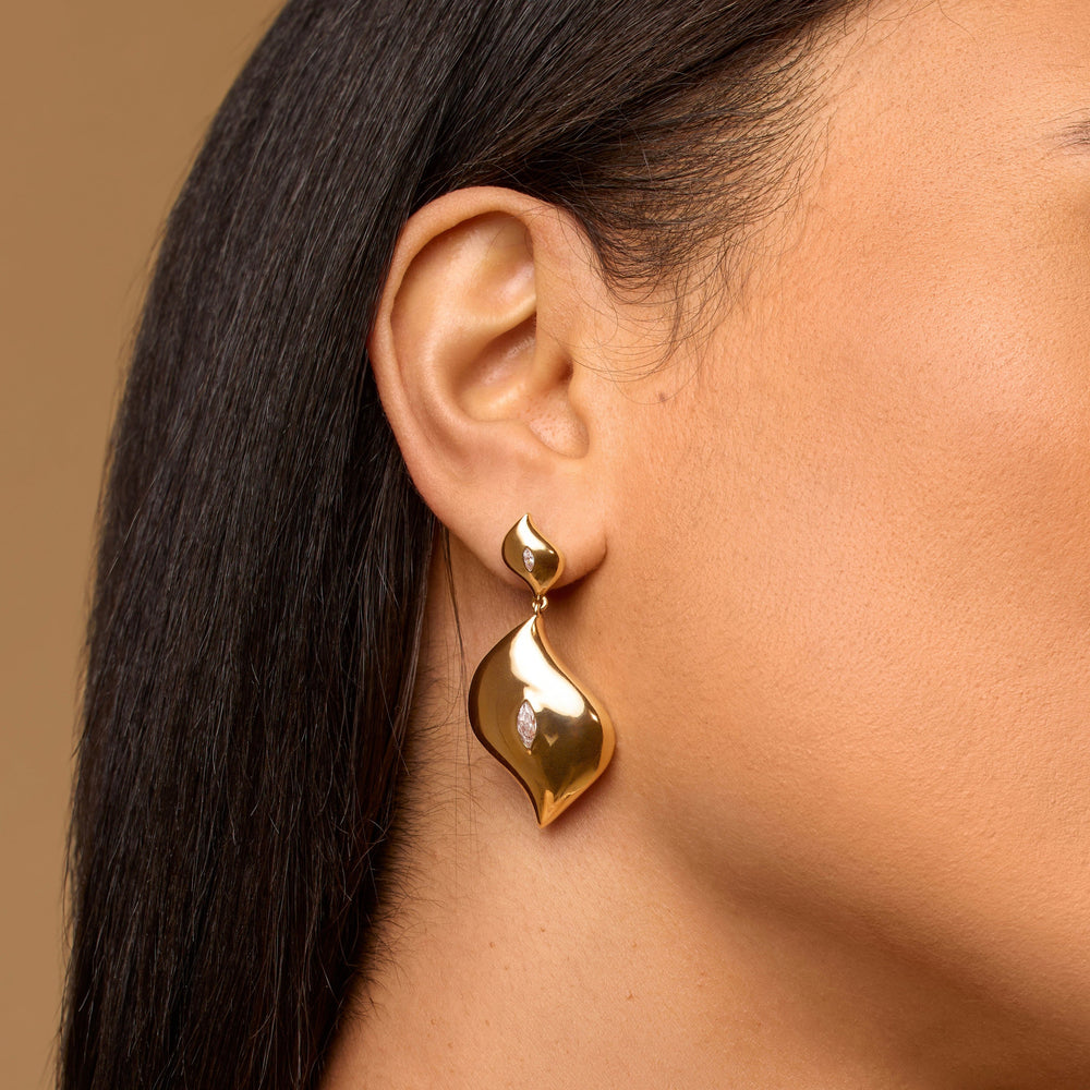 Harmony Diamond Sculpté Grande Drop Earrings earrings Harmony 