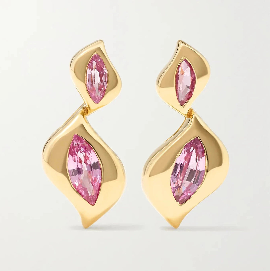 Harmony Pink Sapphire Climber Earrings earrings Harmony 