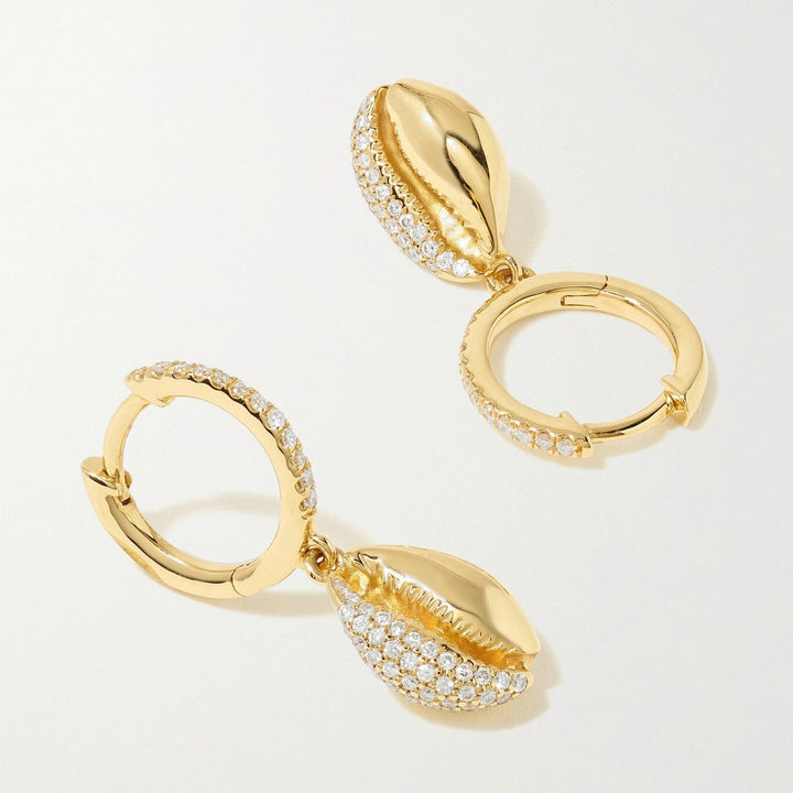 Le Cauri Endiamanté Demi Diamond Pavé Huggie Earrings earrings Le Cauri Endiamanté 