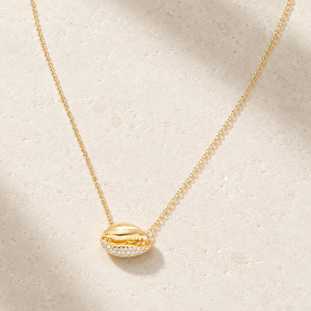 Le Cauri Endiamanté Demi Pavé Diamond Necklace Necklace Le Cauri Endiamanté 