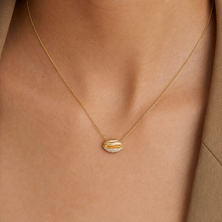 Le Cauri Endiamanté Demi Pavé Diamond Necklace Necklace Le Cauri Endiamanté 