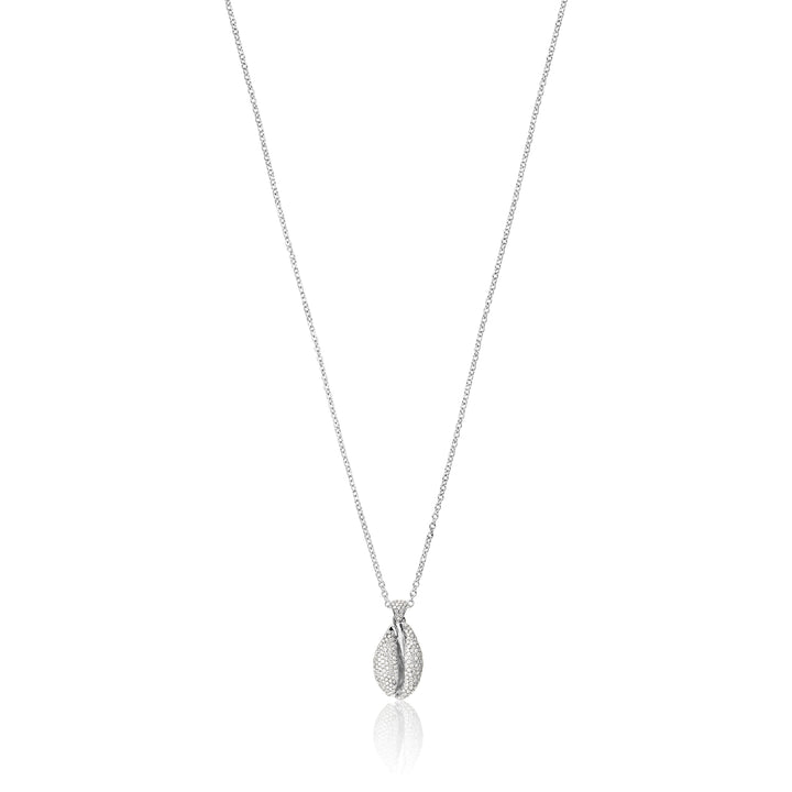 LE CAURI ENDIAMANTÉ Le Grand Cauri Pave - White Necklace Le Cauri Endiamanté 
