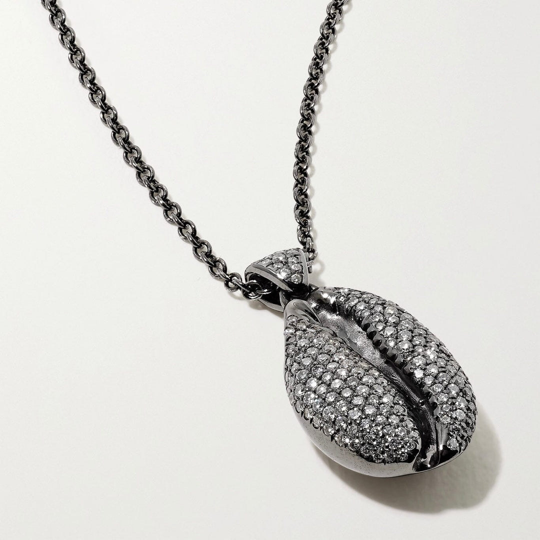 Le Cauri Endiamanté Pavé Black Gold Grand Cauri Necklace Necklace Le Cauri Endiamanté 