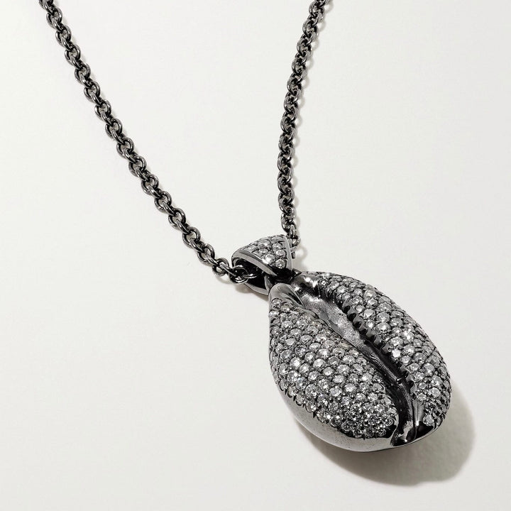 Le Cauri Endiamanté Pavé Black Gold Grand Cauri Necklace Necklace Le Cauri Endiamanté 