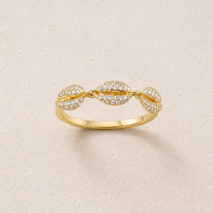 Le Cauri Endiamanté Pavé Triple Shell Band Ring Ring Le Cauri Endiamanté 
