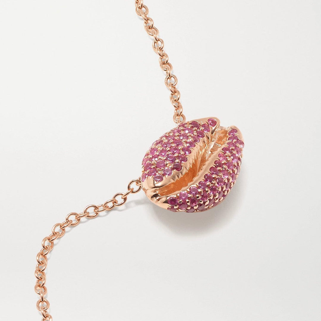 Le Cauri Endiamanté Pink Sapphire Arc en Ciel Necklace Necklace Le Cauri Endiamanté 