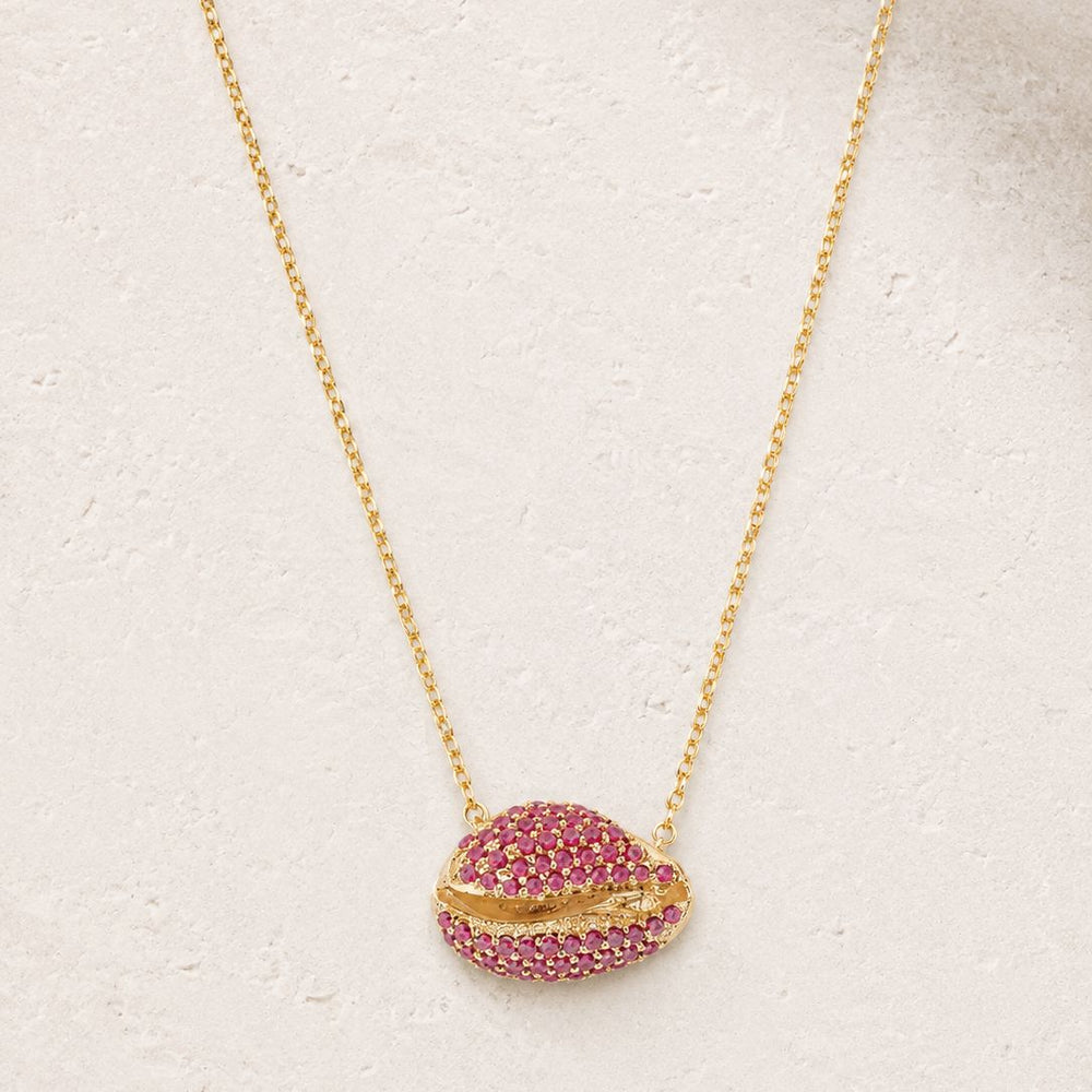 Le Cauri Endiamanté Ruby Arc en Ciel Necklace Necklace Le Cauri Endiamanté 