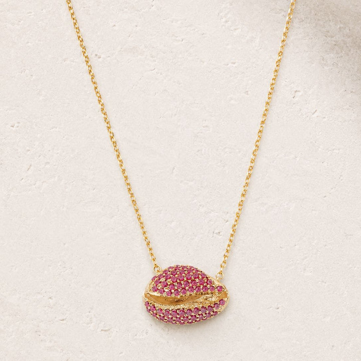 Le Cauri Endiamanté Ruby Arc en Ciel Necklace Necklace Le Cauri Endiamanté 