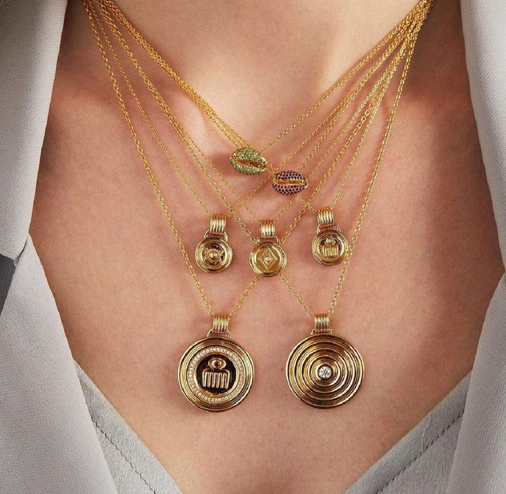 Le Cauri Endiamanté Tsavorite Arc en Ciel Necklace Necklace Le Cauri Endiamanté 