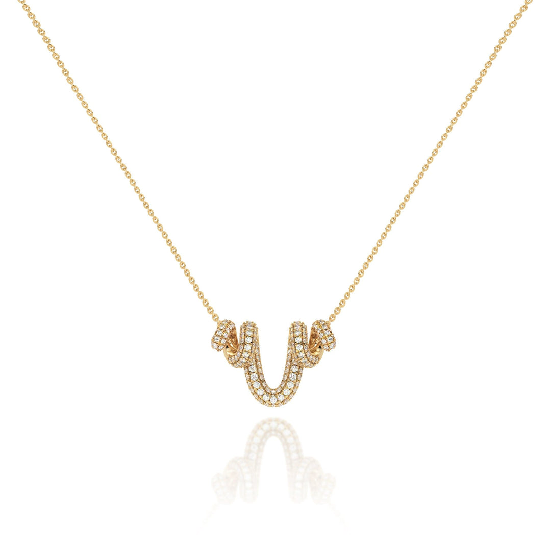 Serene Petite Pave Pendant Necklace Serene 