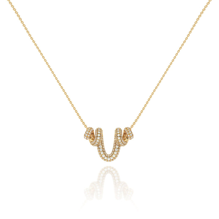 Serene Petite Pave Pendant Necklace Serene 