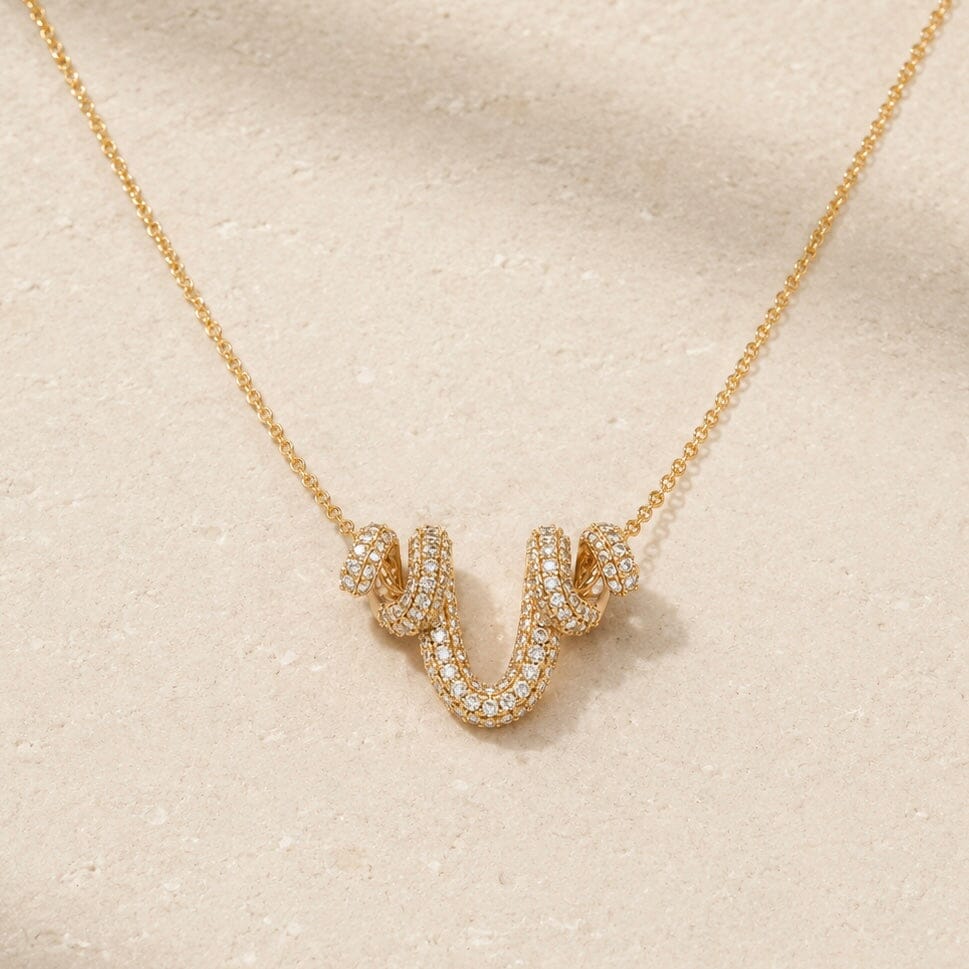 Serene Petite Pave Pendant Necklace Serene 
