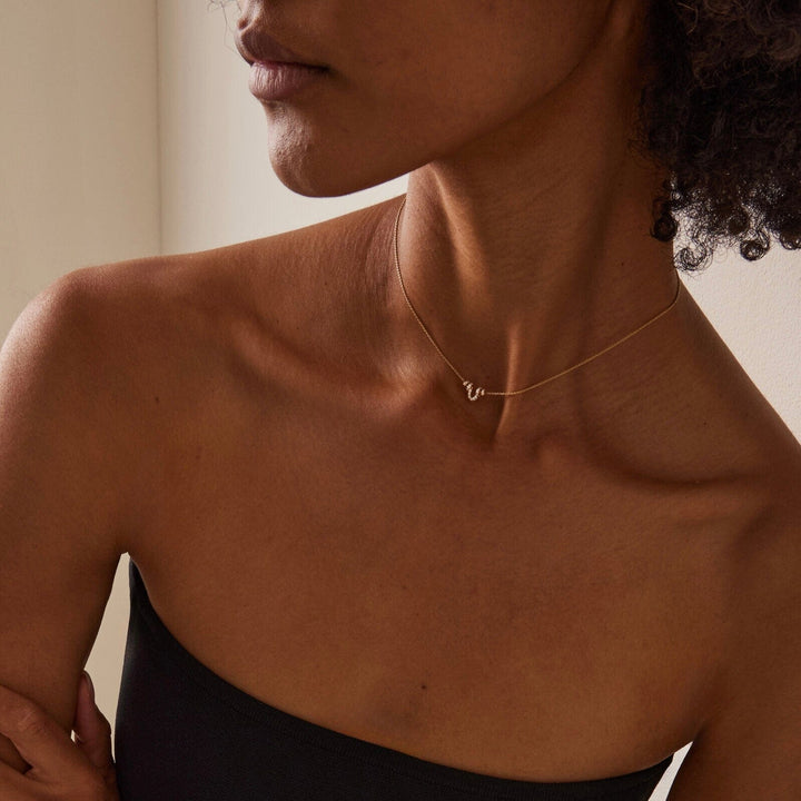 Serene Petite Pave Pendant Necklace Serene 