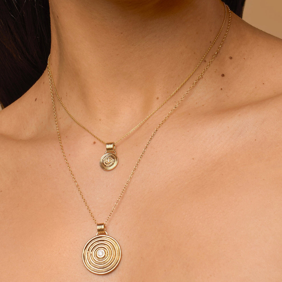 Stella Diamond Petite Medallion Necklace Necklace Sagesse 