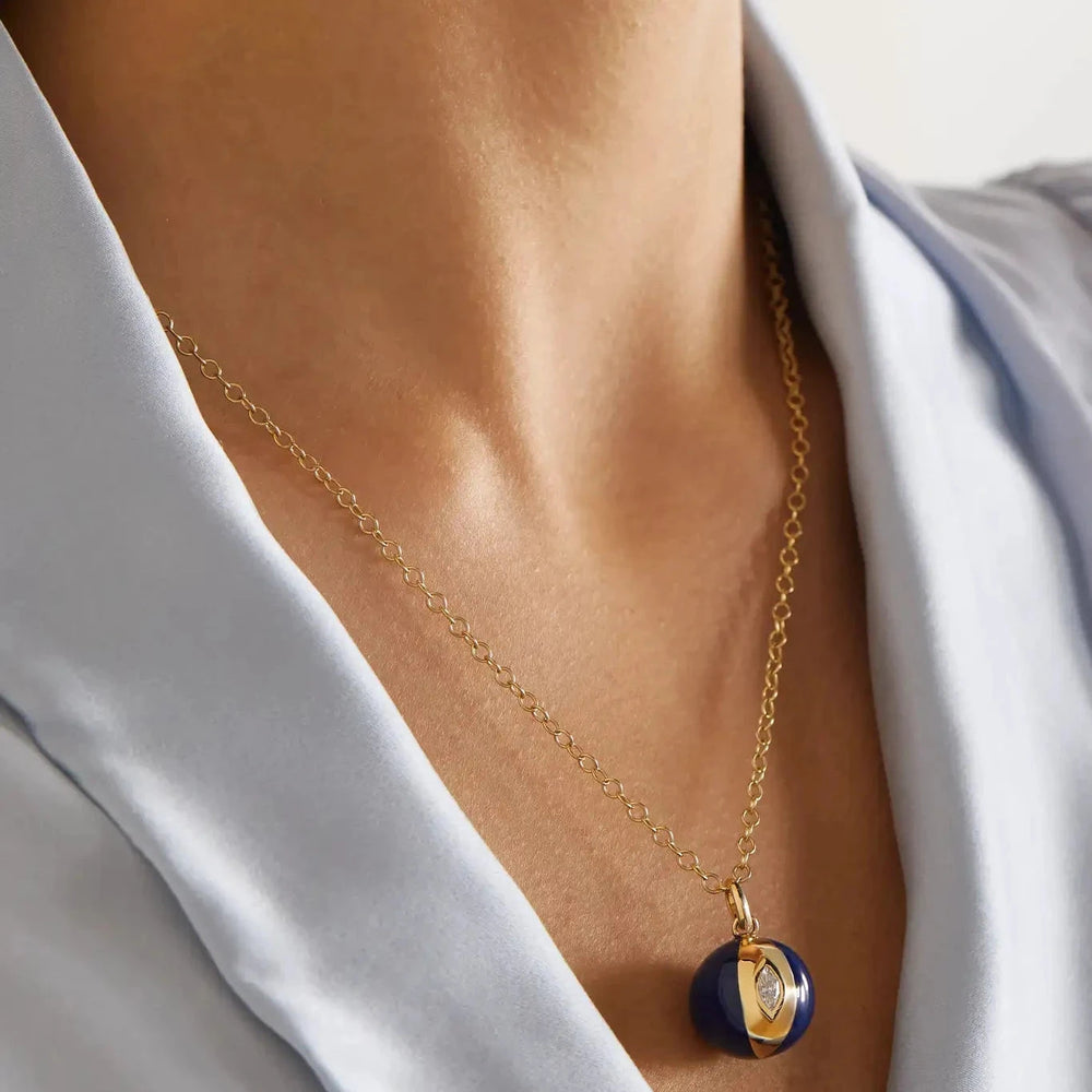 Terra Nova Blue Enamel and Sapphire Necklace Terra Nova 