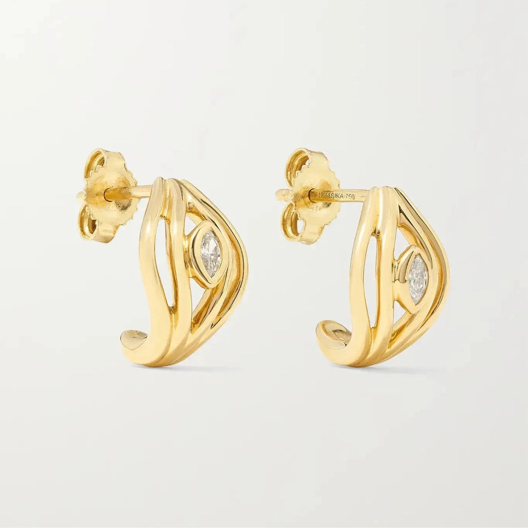 Terra Nova Diamond Grande Marquise Huggie Earrings Terra Nova 