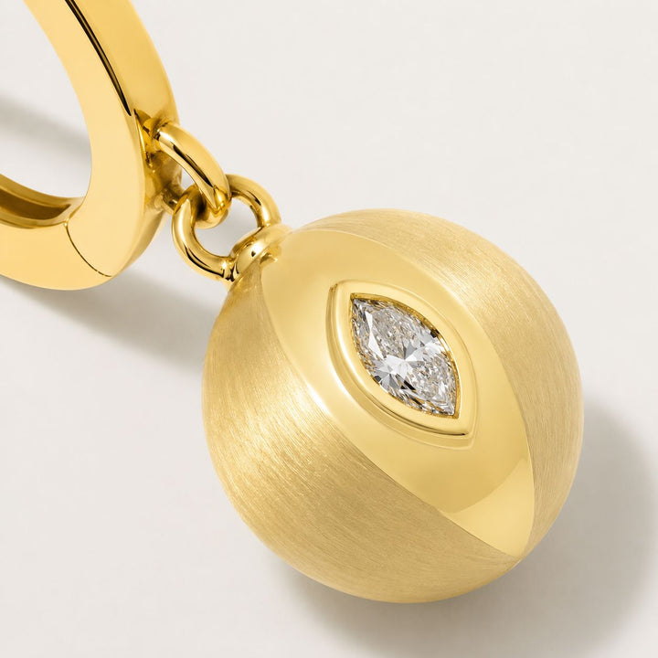Terra Nova Gold and Diamond Huggie Earrings earrings Terra Nova 