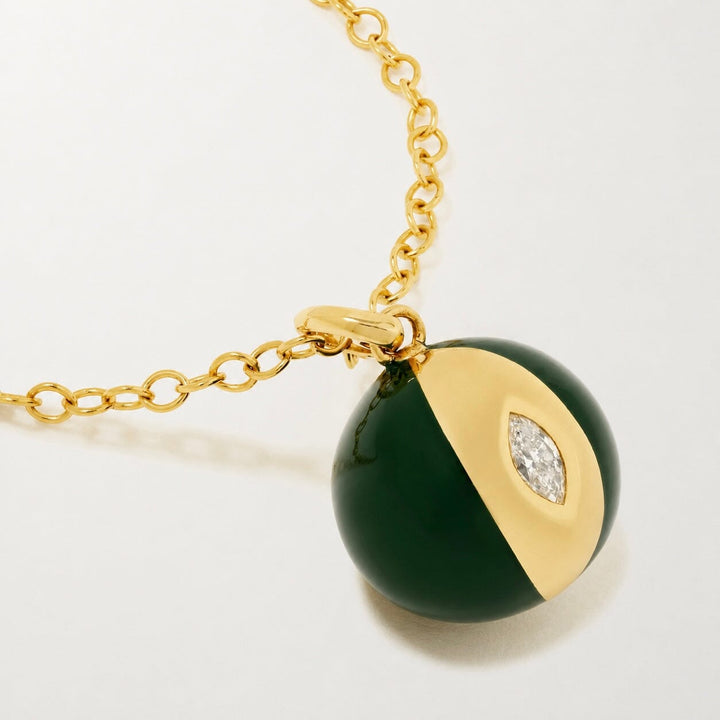Terra Nova Green Enamel and Diamond Necklace Necklace Terra Nova 