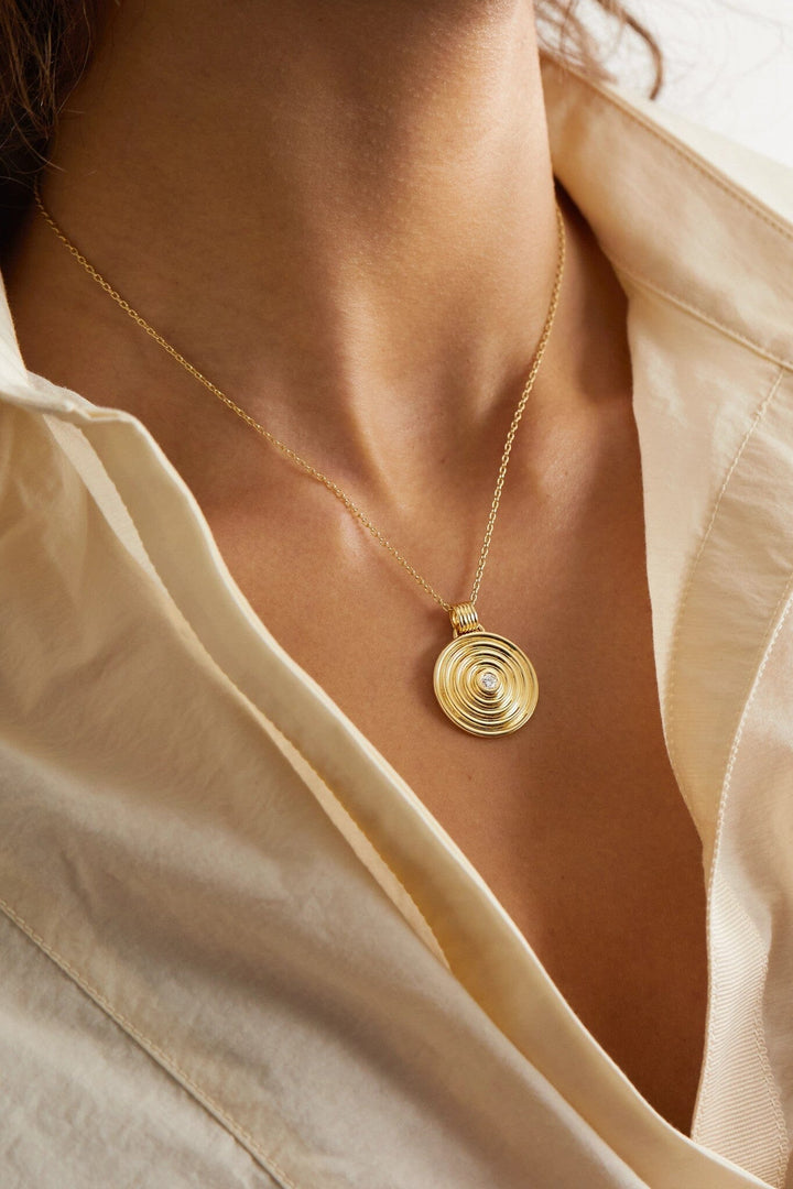 Universum Diamond Medallion Necklace, 23mm Necklace Universum 