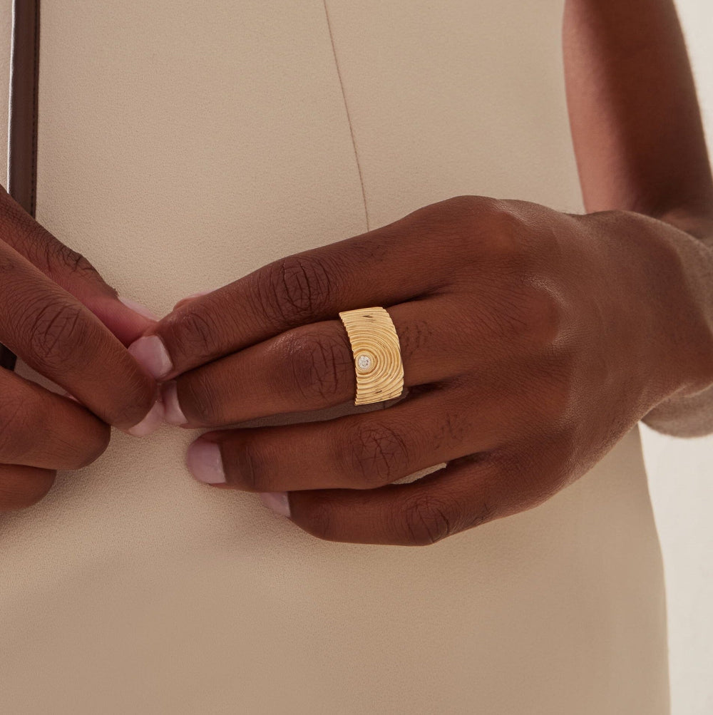 Universum Diamond Thick Band Ring Ring Universum 