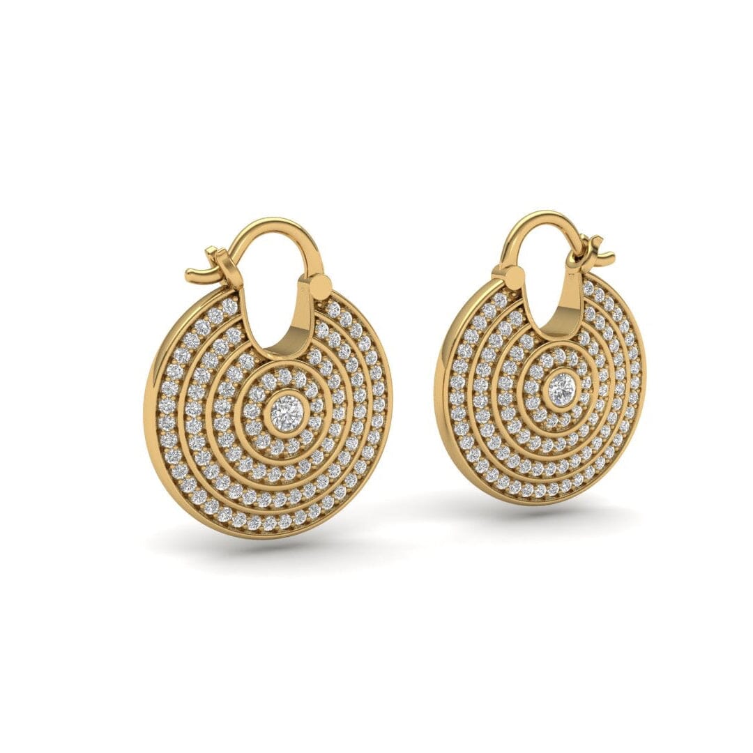 Universum Pavé Diamond Hoop Earrings earrings Universum 
