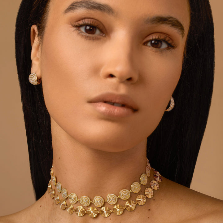 Universum Pavé Diamond Huggie Earrings earrings Universum 