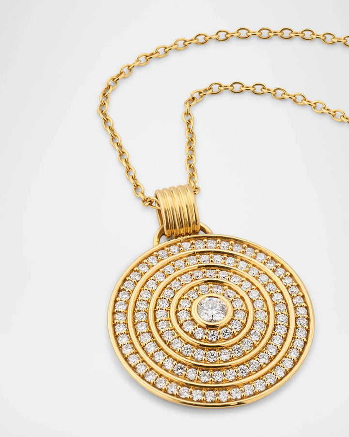Universum Pavé Diamond Medallion Necklace Necklace Universum 