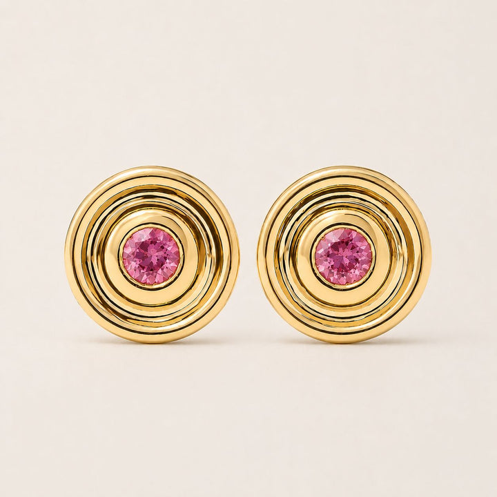 Universum Petite Pink Sapphire Stud Earrings earrings Universum 