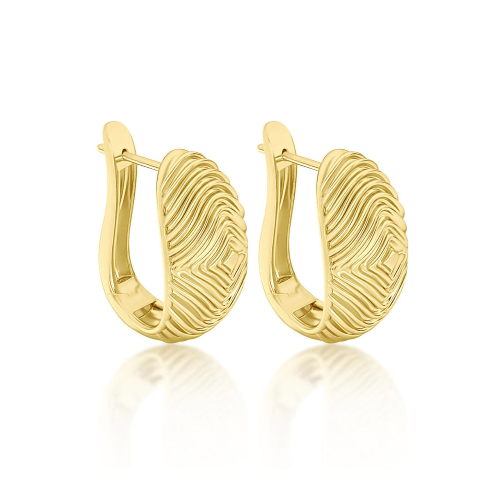 Veni Diamant Yellow Gold Medium Hoop Earrings
