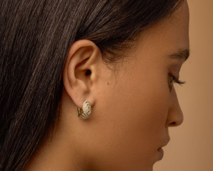 Veni Diamant Pavé Diamond Medium Hoop Earrings earrings Veni Diamant 