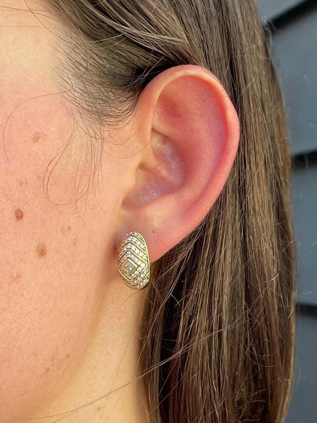 Veni Diamant Pave Medium Hoops earrings Veni Diamant 