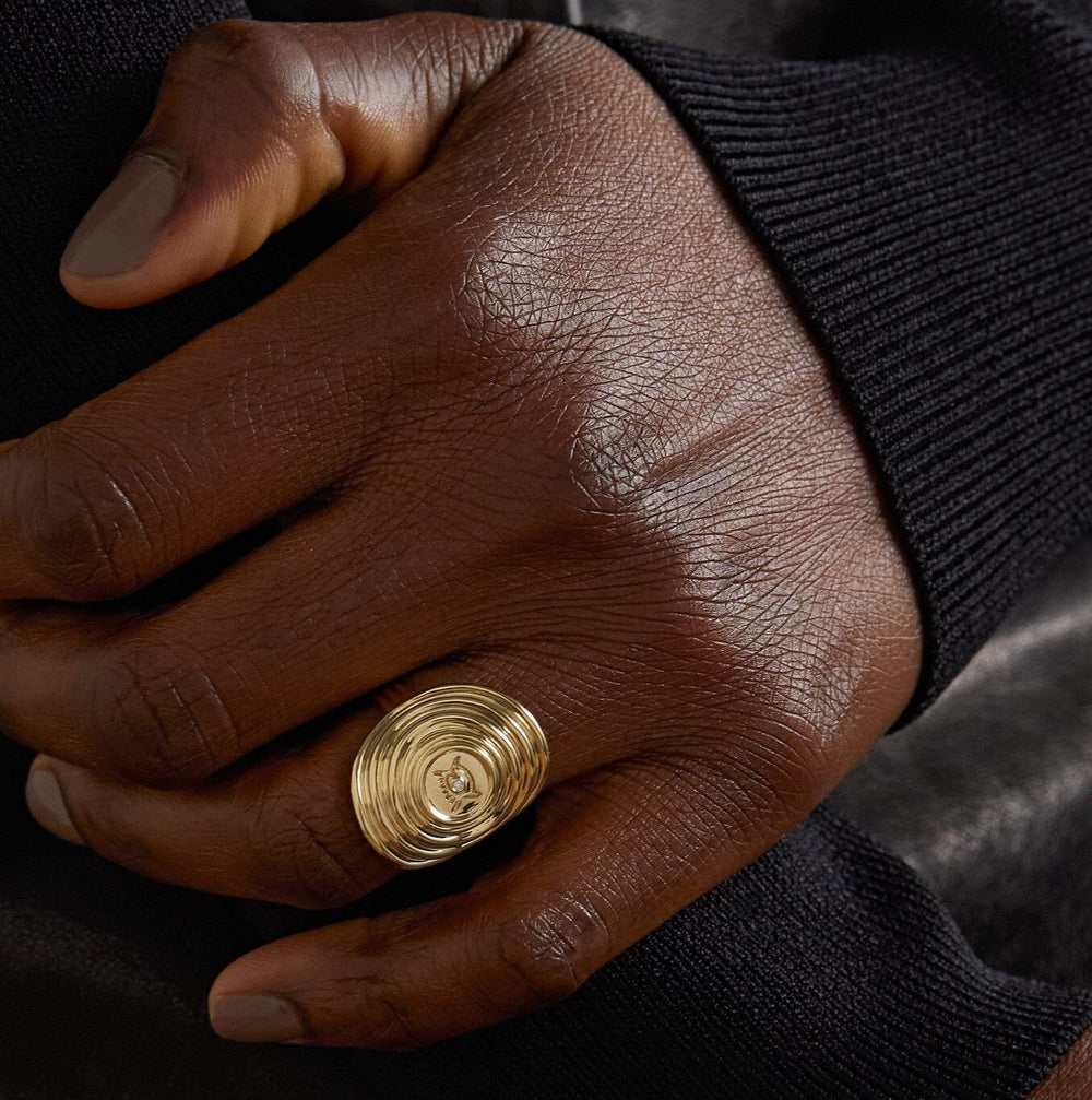 Vidi Diamond Signet Ring Ring Sagesse 
