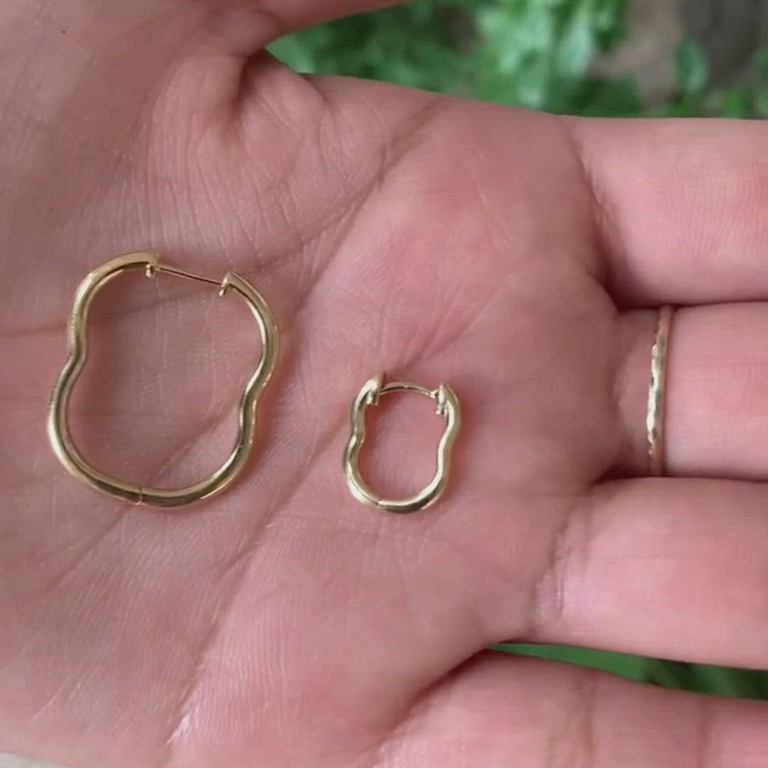 BERCEAU 18K Gold Hoop Earrings - Rose