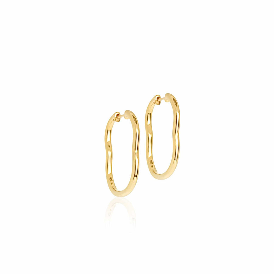 BERCEAU 18K Gold Hoop Earrings - Yellow earrings ALMASIKA 