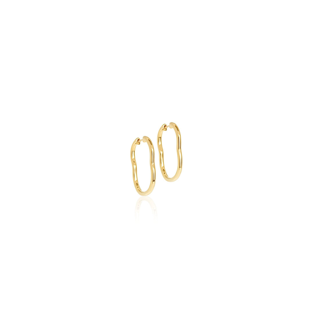 BERCEAU 18K Gold Huggies - Yellow earrings ALMASIKA 