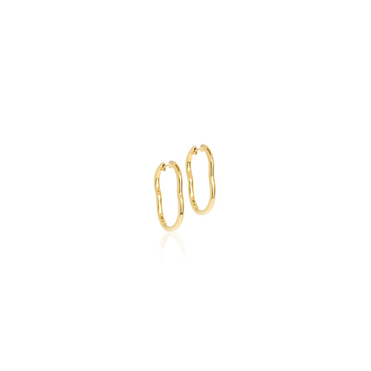 BERCEAU 18K Gold Huggies - Yellow earrings ALMASIKA 