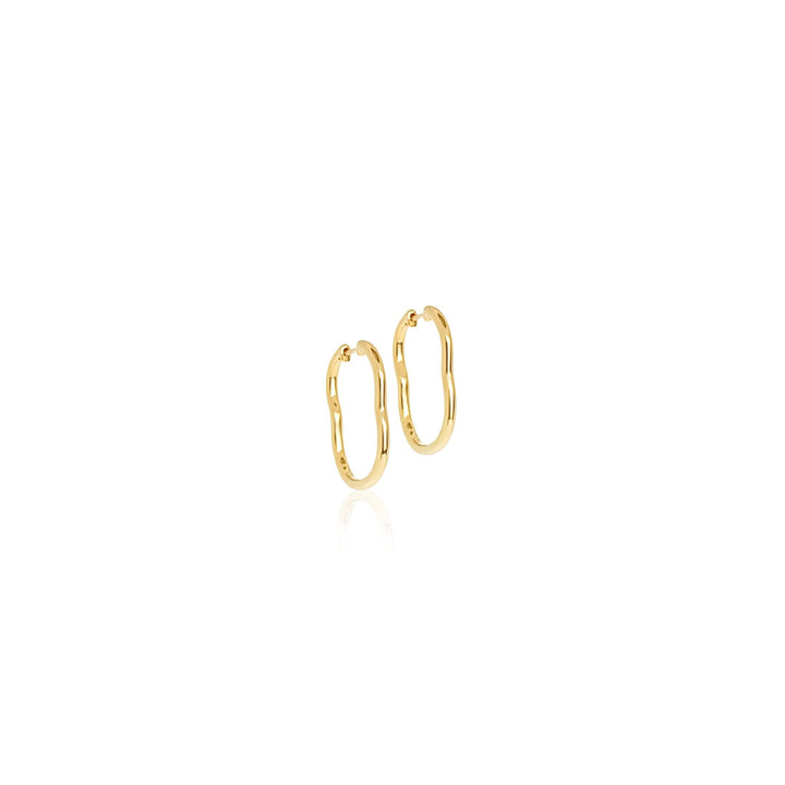 BERCEAU 18K Gold Huggies - Yellow earrings ALMASIKA 