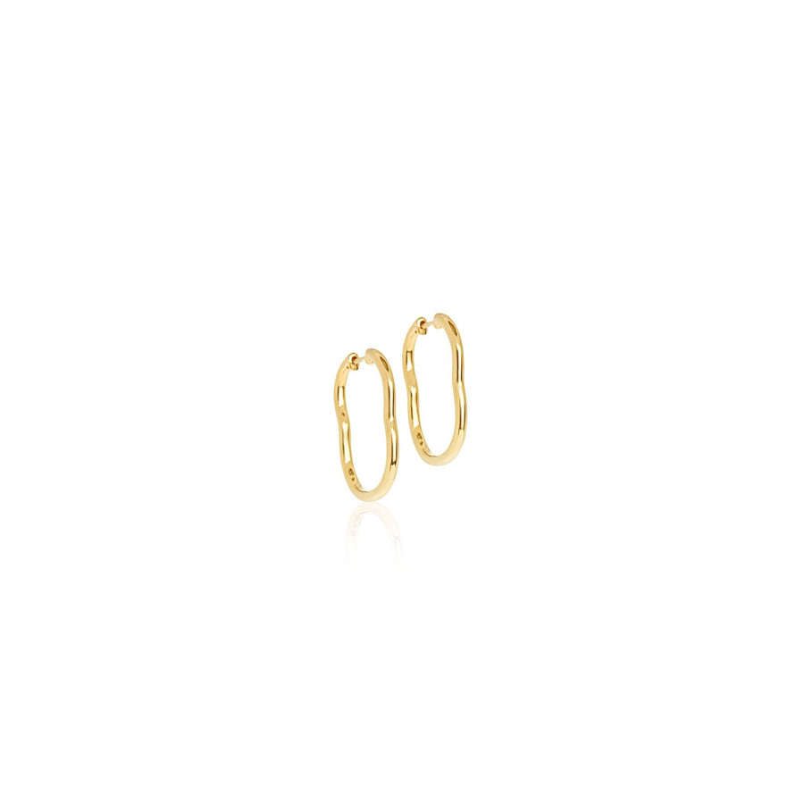BERCEAU 18K Gold Huggies - Yellow earrings ALMASIKA 