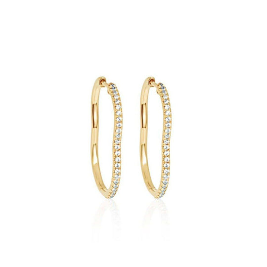 BERCEAU Diamond Hoop Earrings - Yellow earrings ALMASIKA 