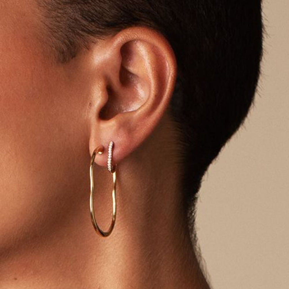 BERCEAU Diamond Huggies - Rose earrings ALMASIKA 