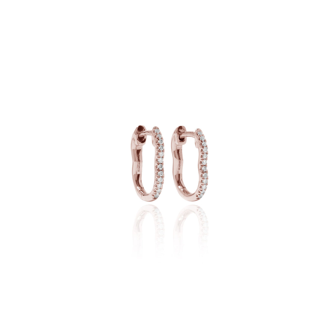 BERCEAU Diamond Huggies - Rose earrings Berceau 