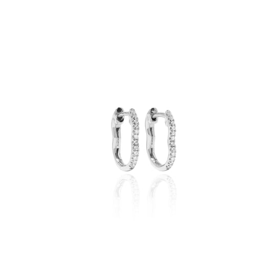 BERCEAU Diamond Huggies - White earrings Berceau 