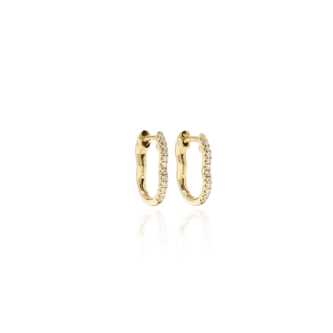BERCEAU Diamond Huggies - Yellow earrings Berceau 