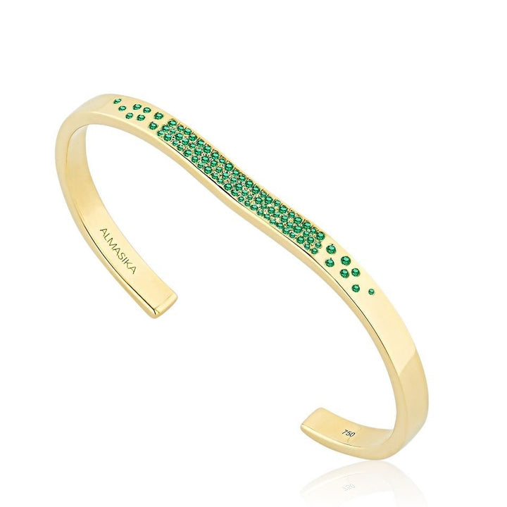 BERCEAU - Emerald Open Cuff bracelet ALMASIKA 