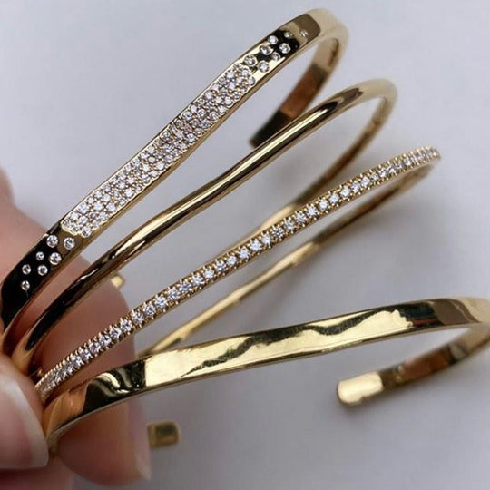 BERCEAU Gold Bangle bracelet ALMASIKA 