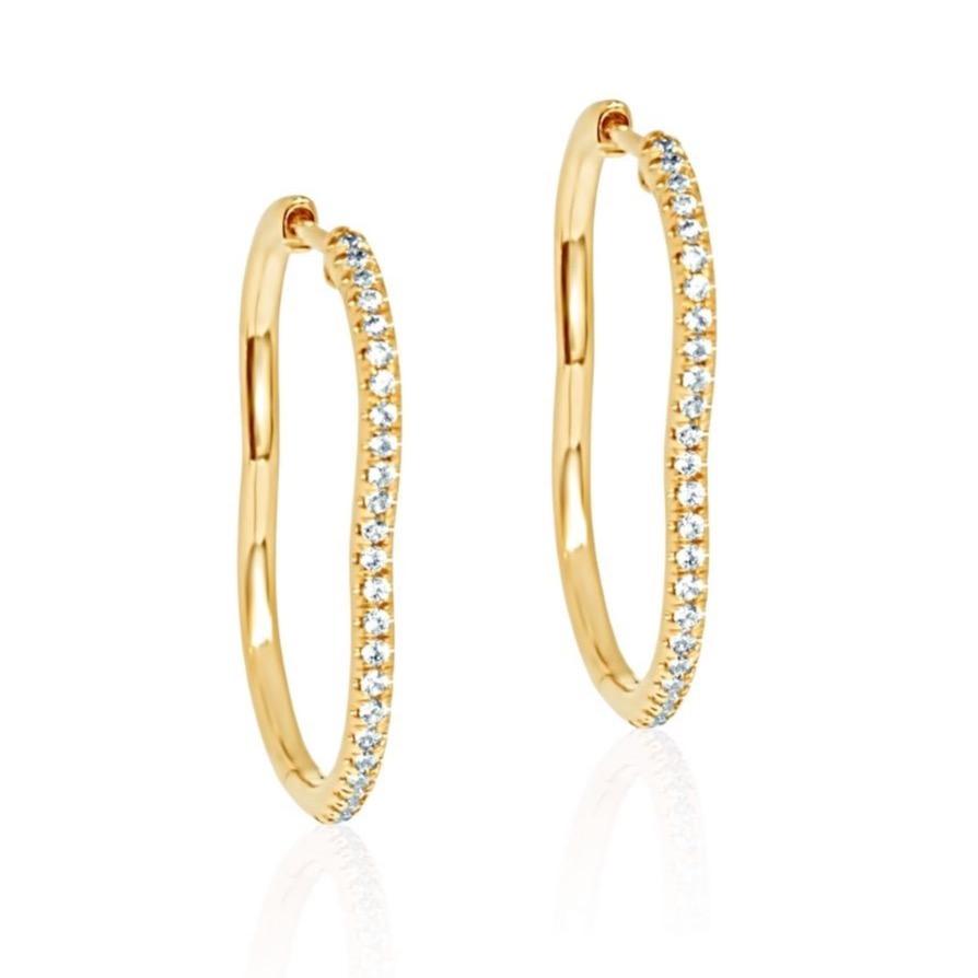 BERCEAU - Grande Diamond Berceau Hoops earrings ALMASIKA 