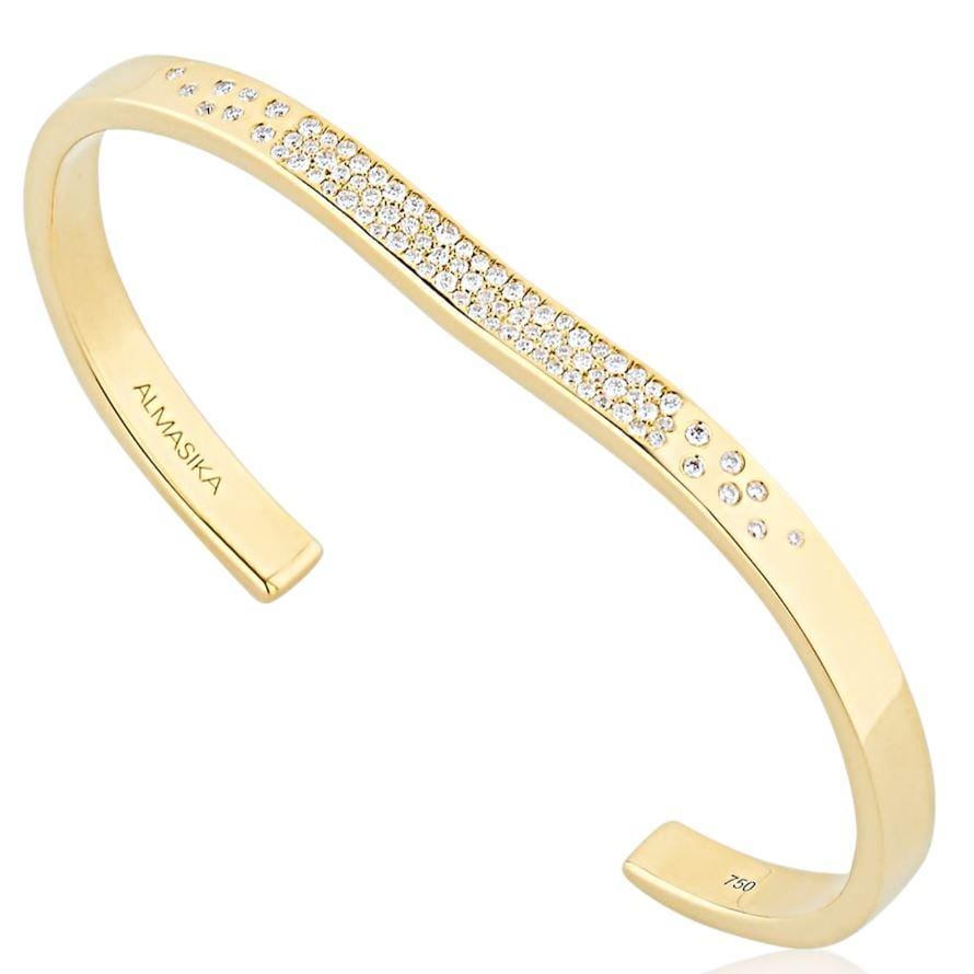 BERCEAU - Pave Diamond Berceau Open Cuff bracelet ALMASIKA 