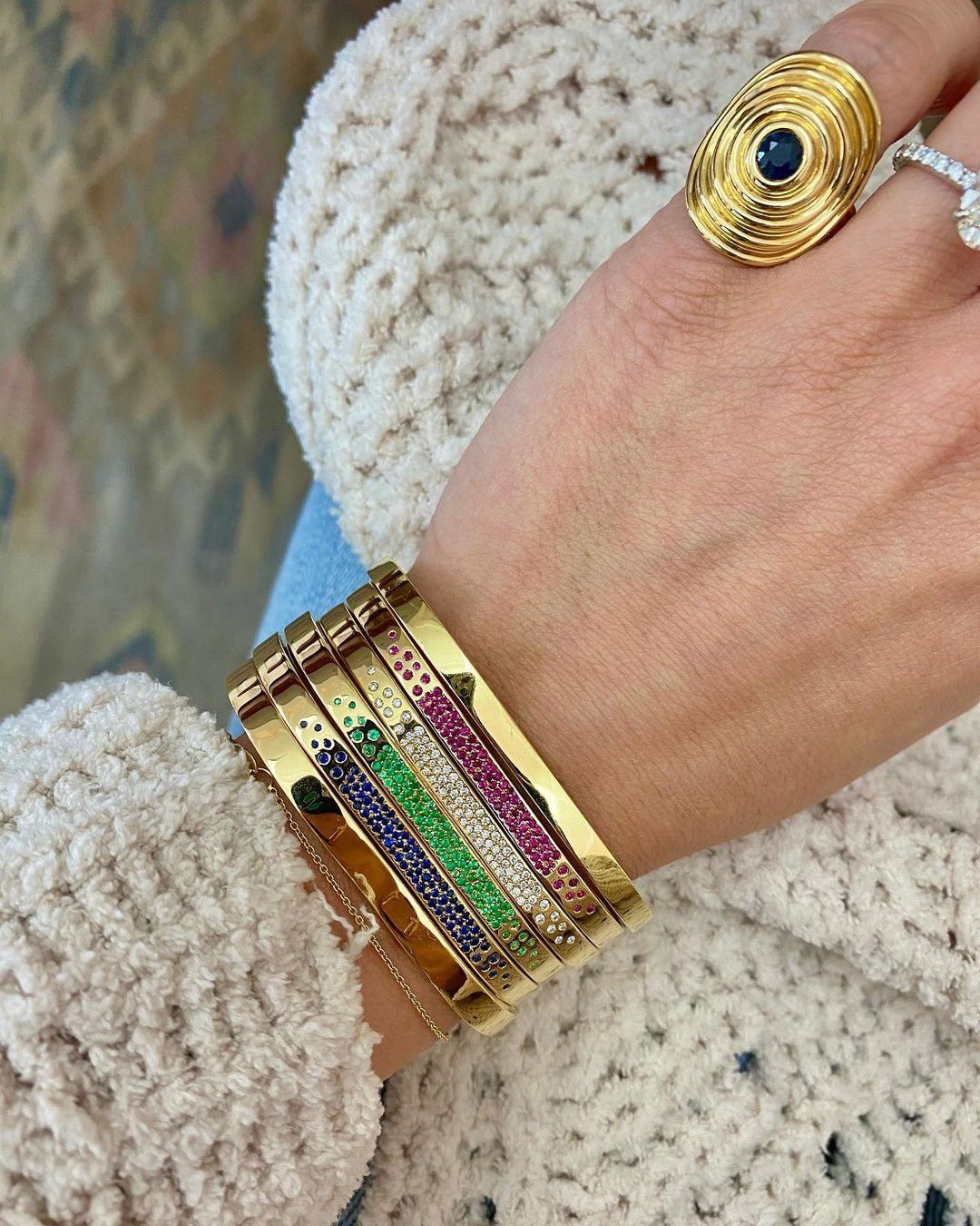 BERCEAU - Ruby Open Cuff bracelet ALMASIKA 