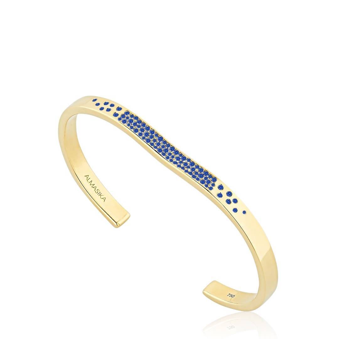 BERCEAU - Sapphire Open Cuff bracelet ALMASIKA 